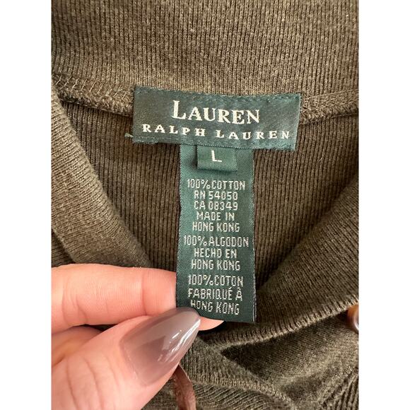 Lauren Ralph Lauren 100% Cotton Midi Dress size L - Picture 5 of 8